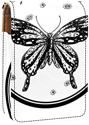 Oryuekan ruž za usne s ogledalom slatka prijenosna torbica za šminku kozmetičke torbice, vintage životinjski leptir
