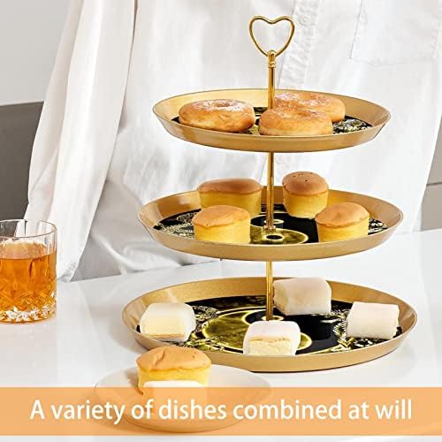 3 nivoa cupcake postolje za kolač kule zaslon kolača za desert stabla toranj za zabave događaje dekor, yin yang tračevi tiger