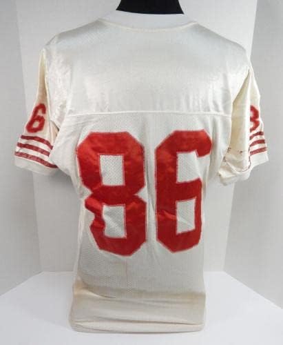 Krajem 1980 -ih početkom 1990 -ih San Francisco 49ers 86 Igra korištena White Jersey 46 700 - Nepotpisana NFL igra korištena
