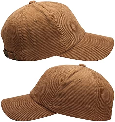 Antourage Classic Corduroy pamuk unisex bejzbol šešir za muškarce i žene | Nestrukturirana podesiva tata kapka s mesinganom