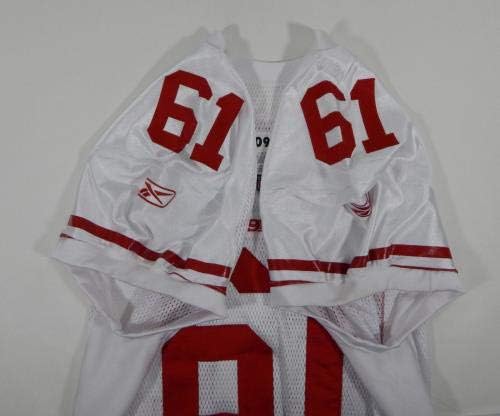 2009. San Francisco 49ers Chris Patrick 61 Igra je koristio White Jersey DP06214 - Nepotpisana NFL igra korištena dresova
