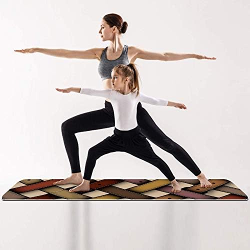 UNICEY debela vježbanja i fitness 1/4 joga prostirka s dijagonalnim uzorkom za karirani ispis za joga pilates i podove fitness