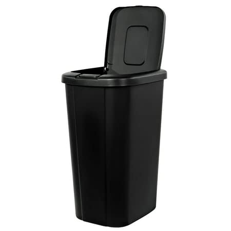 FIUYASC 13.3-galonski kanta za smeće, dodirni kanta za smeće, crno s ukrasnom teksturom