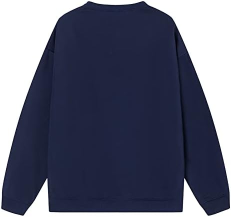 Mamine dukseve za žene božićni tisak majice za zgušnjavanje retro uniformne jesenske majice za žene 2022