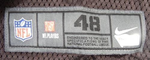 2017 Cleveland Browns Charley Hughlett 47 Igra Korištena smeđa praksa Jersey 48 08 - Nepotpisana NFL igra korištena dresova