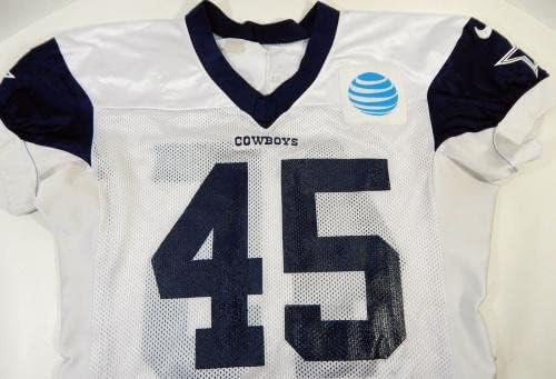 Dallas Cowboys Sewo Olonilua 45 Igra izdana bijela praksa Jersey 48 94 - Nepotpisana NFL igra korištena dresova
