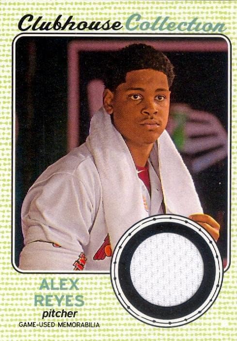 Alex Reyes igrač istrošen Jersey Patch Baseball Card 2017 Topps Clubhouse kolekcija CCRAR - MLB igra korištena dresova