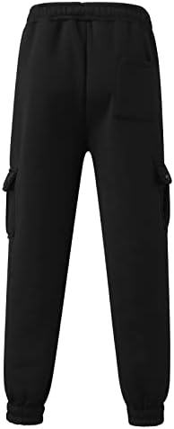 Sezcxlgg muške hlače muške udobne hip hop hlače track čipkaste čipke solidne boje hlače s džepom