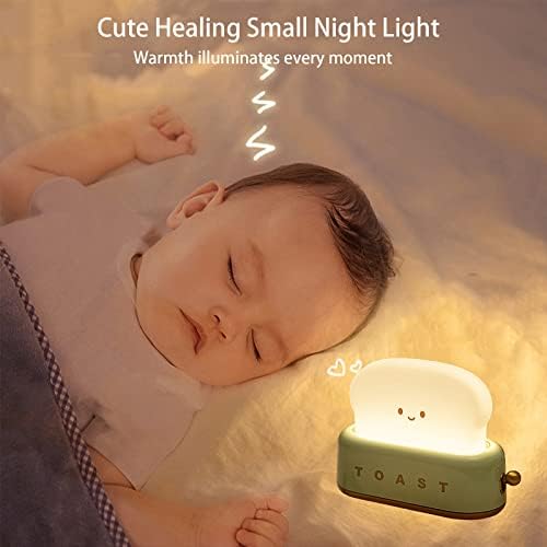 Noćna svjetiljka za uređenje doma, Nova punjiva toster u obliku tostera s odgodom svjetla sa slatkim emojijima za dječake