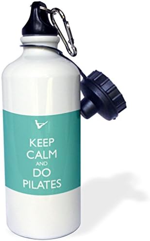 3Drose Budite mirni i učinite pilates sportsku bocu vode, 21 oz, bijela