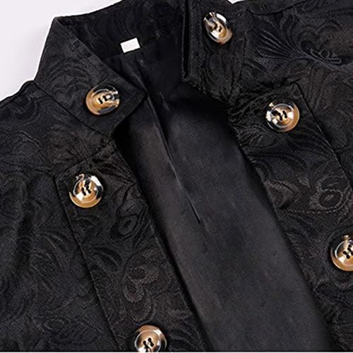 Sinzelimin muški vintage odijelo jakna Srednjovjekovna tamna serija Punk stil Stage Performance Kaput Dugi rukavi stoje za
