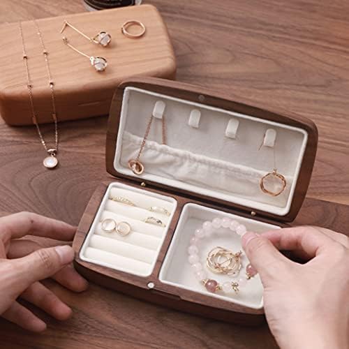 Hongyifei2021 kutije za nakit kutija nakit drvena prijenosna mala kutija za skladištenje kozmetičke kutije za narukvica narukvica