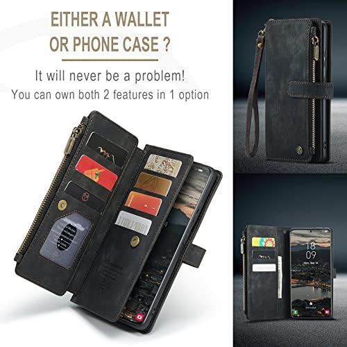 Torbica-novčanik ANROD za Samsung Galaxy S23 Plus 5G/S23+ 5G, otklopno-magnetna kopča od umjetne kože, šok-dokaz torbica-novčanik