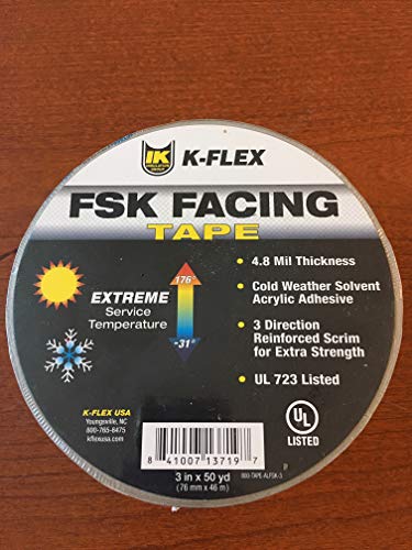 K-FLEX 800-karata-pol-3 srebrna aluminijska folija traka, 3 široka x 50 m.