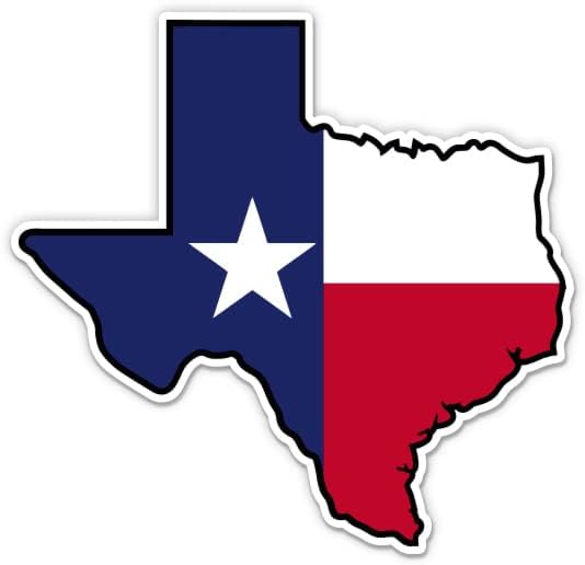 Naljepnice za zastave u Teksasu - 2 naljepnice od 3 - vodootporni vinil za automobil, telefon, boca vode, laptop - Texas