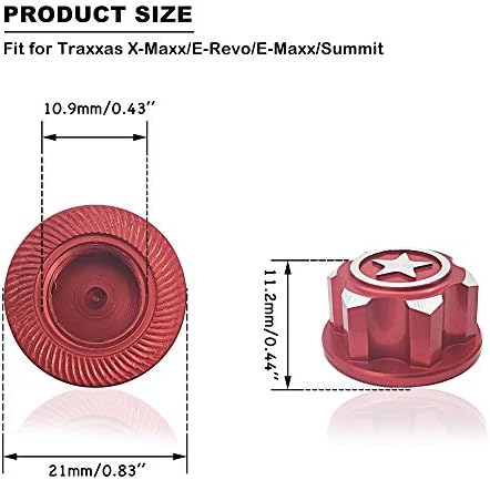 Hopplex aluminijska legura crvena 17 mm šesterokutna matica kotača s kotačima šesterokutni ključ alat za traxxas x-maxx/e-revo/e-e-e-e-e-e-e-e-e-e-e-e-e-e-e-e-e-e-revo/vrh