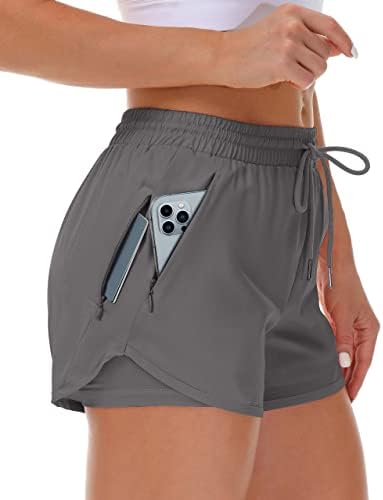 Ženske kratke hlače Mancreda s džepovima s patentnim zatvaračem elastične vježbe atletske teretane joge kratke hlače