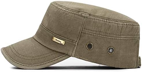 Muškarci Vojni ravni gornji baseball šešir Klasični pamuk oprani uznemireni obični tati šešir Vintage Podesivi kadetske kape