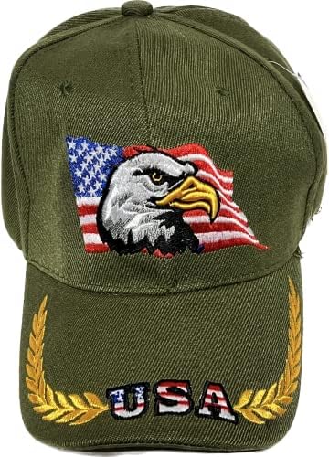 Mrlahat USA Eagle American Flag Baseball Cap Podesiva vezena na otvorenom za muškarce žene