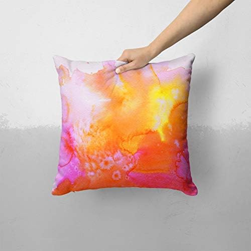 iirov ružičasta i narančasta akvarelna tekstura - prilagođeni ukrasni dekor za dom zatvoreni ili vanjski jastuk za bacanje
