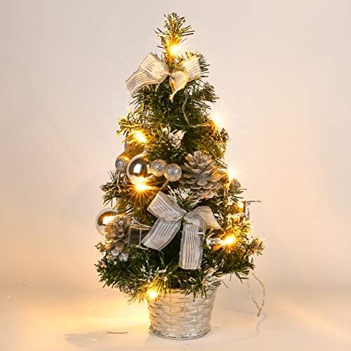 Mini božićno drvce 40 cm visoki luksuzni stolni drvce na bateriji božićno drvce Viseće ukrase Pine Tree, odličan izbor i