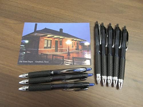 Signo 207 uvlačive olovke za gel, podebljani 1 mm, uključuje 5 crno 3 plave boje