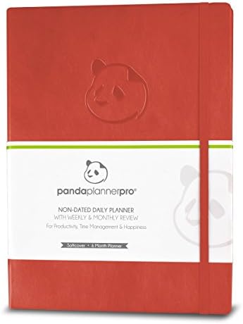 Narančasta nedatirana 6 -mjesečna planer - dnevni planer s klasičnim ljepljivim bilješkama Panda Planer - Organizatorski