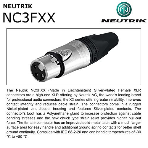 Najbolji kabeli na svijetu 1,5 stopa-četverostrani kabel mikrofona izrađen pomoću žice CANARE L-4E6S i Neutrik Silver NC3Mxx