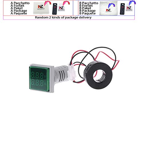 Kvadratni LED digitalni dvostruki zaslon Voltmeter i Ammeter Napon mjerač struje AC 60-500V 0-100A, bijela
