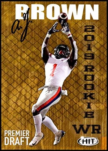 2019. Sage Hit Premier Nacrt Low Series 34 A.J. Brown RC Rookie Mississippi Football Trading Card