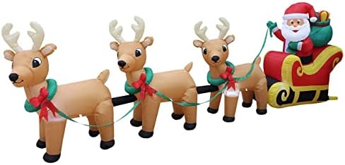 Dva dekoracija božićnih zabava, uključuje 10 stopa visok na napuhavanje Djeda Mraza Snowman Archway i 12 stopa dugačak Djed