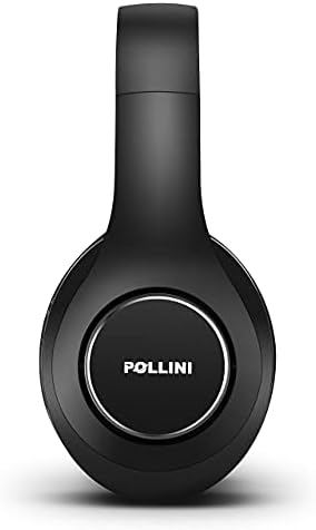 Pollini Bluetooth slušalice bežične, 40h reprodukcije preklopljive preko ušnih slušalica s mikrofonom, dubokim bas stereo