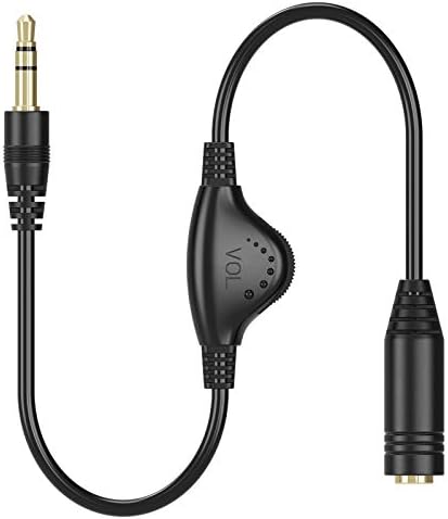 Nastavci za slušalice od 3,5 mm, 2pcs 3,5 mm stereo utikač-produžni kabel s kontrolom glasnoće za pametne telefone, tablete,