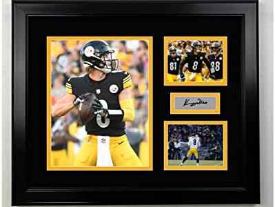 Uokvireni Kenny Pickett Pittsburgh Steelers Facsimile Laser ugravirani nogomet s potpisom 15 X12 3 foto kolaž