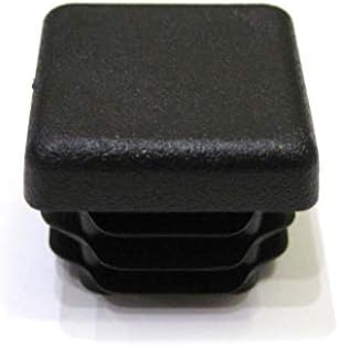 Pakiranje od 8 komada: kvadratna crna plastična završna kapa promjera 20 mm, završna kapa za završnu obradu namještaja