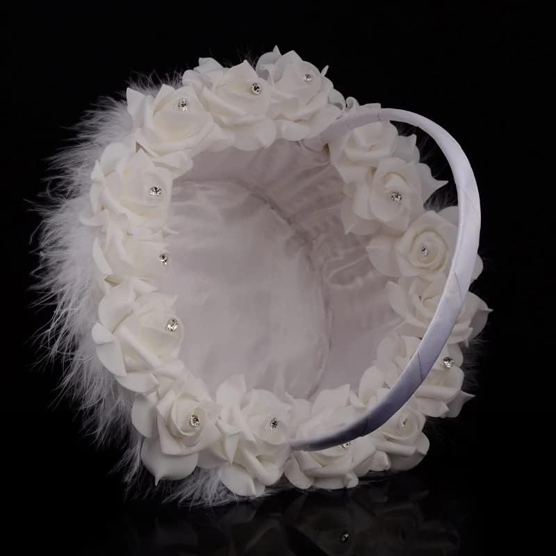 Vjenčani pribor za vjenčanje u zapadnom stilu, nojeve cvjetne košare od nojeve kose, cvijeće od stiropora, ručno izrađene