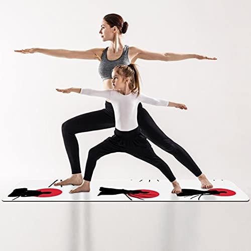 Japanska Kendo silueta Premium debela joga prostirka ekološka guma za zdravlje i fitness ne klipina za sve vrste vježbanja
