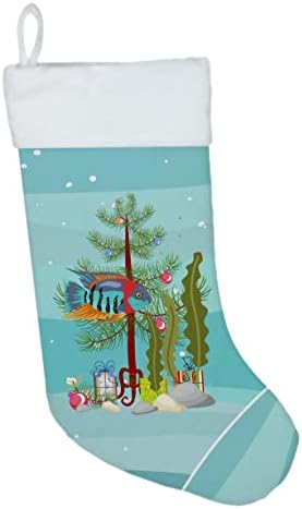 Caroline's Treasures CK4536CS Severum Sretan božićni božićni čarapa, kamin viseće čarape božićna sezona zabava Dekor Obiteljski