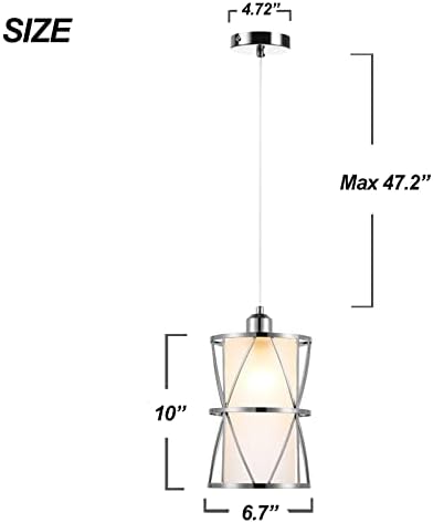 Moderna mini viseća svjetiljka od nikla od brušenog nikla sa sjenilom od matiranog stakla s prigušivom 1. svjetlošću viseća