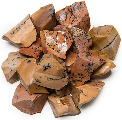 Materijali hipnotičkih dragulja: 5 lbs grubo smeđi dendrit Jasper kamenje iz Indije - sirovi skupni prirodni kristali i stijene