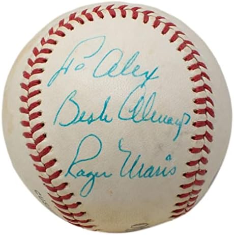 Roger Maris singl potpisao Yankees Službene lige bejzbol PSA Loa Auto 9 - Autografirani bejzbols