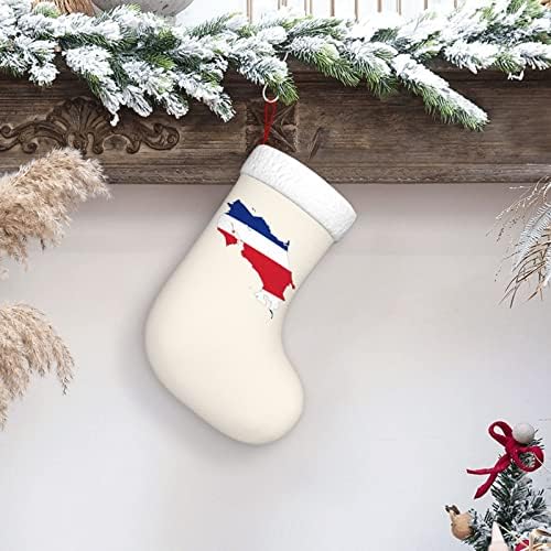 QG ZZX KOSTA RICA MAKA MAKA Božićna čarapa Božića čarapa Kamin Viseća čarapa 18 inča odmor za odmor