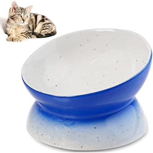 Zdjela za mačke Keramička nagnuta zaštita usta od prevrtanja vratnog kralješka zdjela za vodu keramička zdjela za hranu za