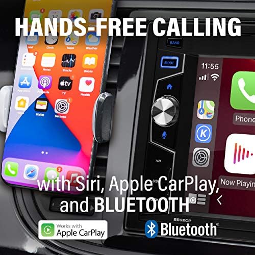 Boss Audio Systems Elite serija BE62CP Apple CarPlay Car Multimedia Player - Double DIN, Bluetooth Audio i Calling, 6,2 inčni