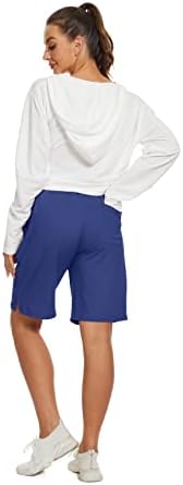 Sicvek dužina koljena Žene Bermude kratke hlače elastično struka izvlačenja atletskih dugih kratkih kratkih hlača casual
