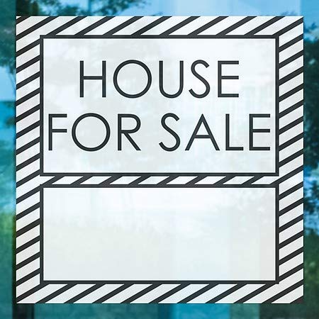 CGSIGNLAB | Kuća na prodaju -Stripes White Stizanje prozora | 24 x24