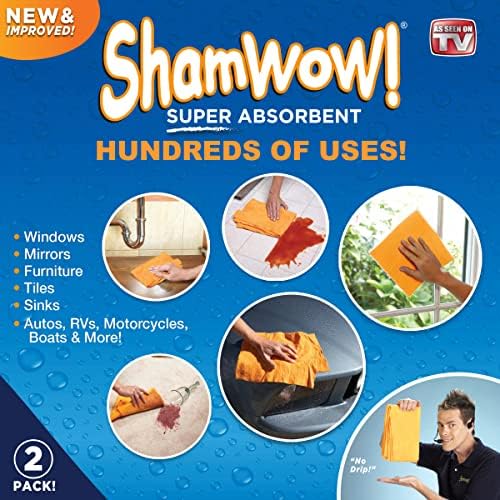 Shamwow- nova i poboljšana super upijajuća višenamjenska krpa za čišćenje ručnika- cink tretirana od mirisa