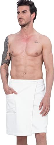 Muški toplinski ručnik za kupanje - turski pamučni tuš za tuširanje s podesivim zatvaranjem - Oeko -Tex® certificiran
