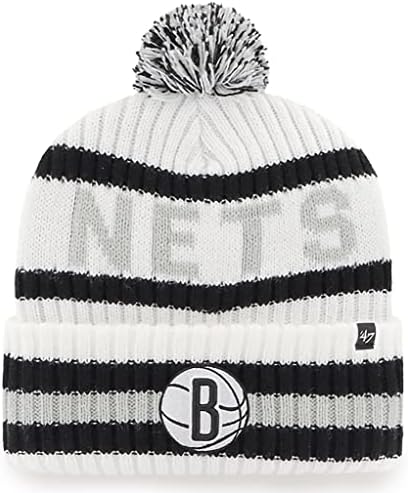 '47 NBA Unisex-ALLULT Primarni logotip Bering manžeti pleteni pom beanie šešir