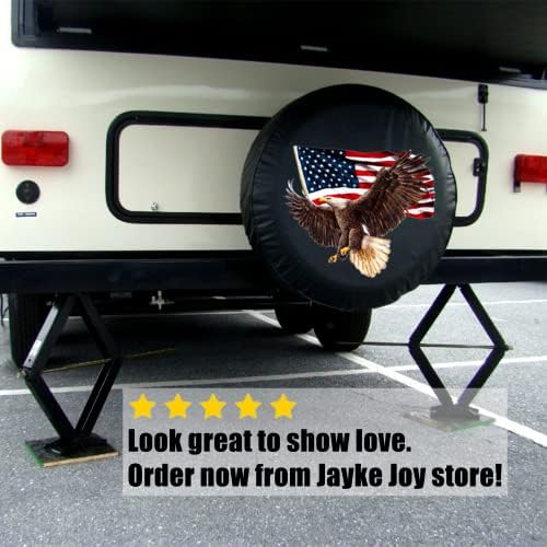Jayke Joy rezervna poklopac guma, poklopac kotača s američkim orao USA zastavom PVC kožna vodootporna prašina Univerzalna